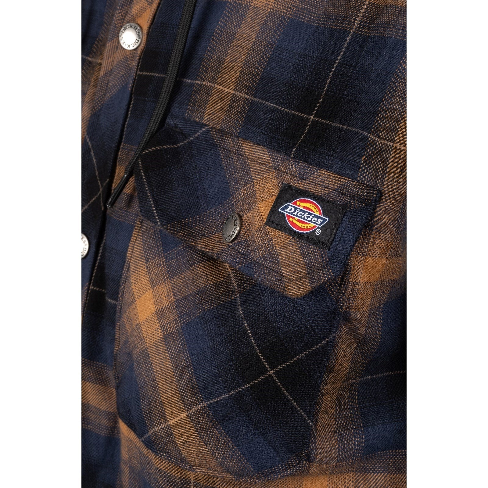 Dickies Fleece Hood Flannel Shirt Jacket
