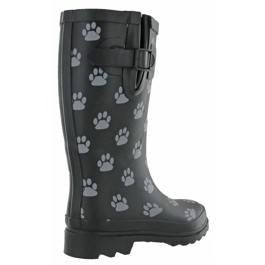 TOSH Dog Paw Short Wellington Boots-ShoeShoeBeDo