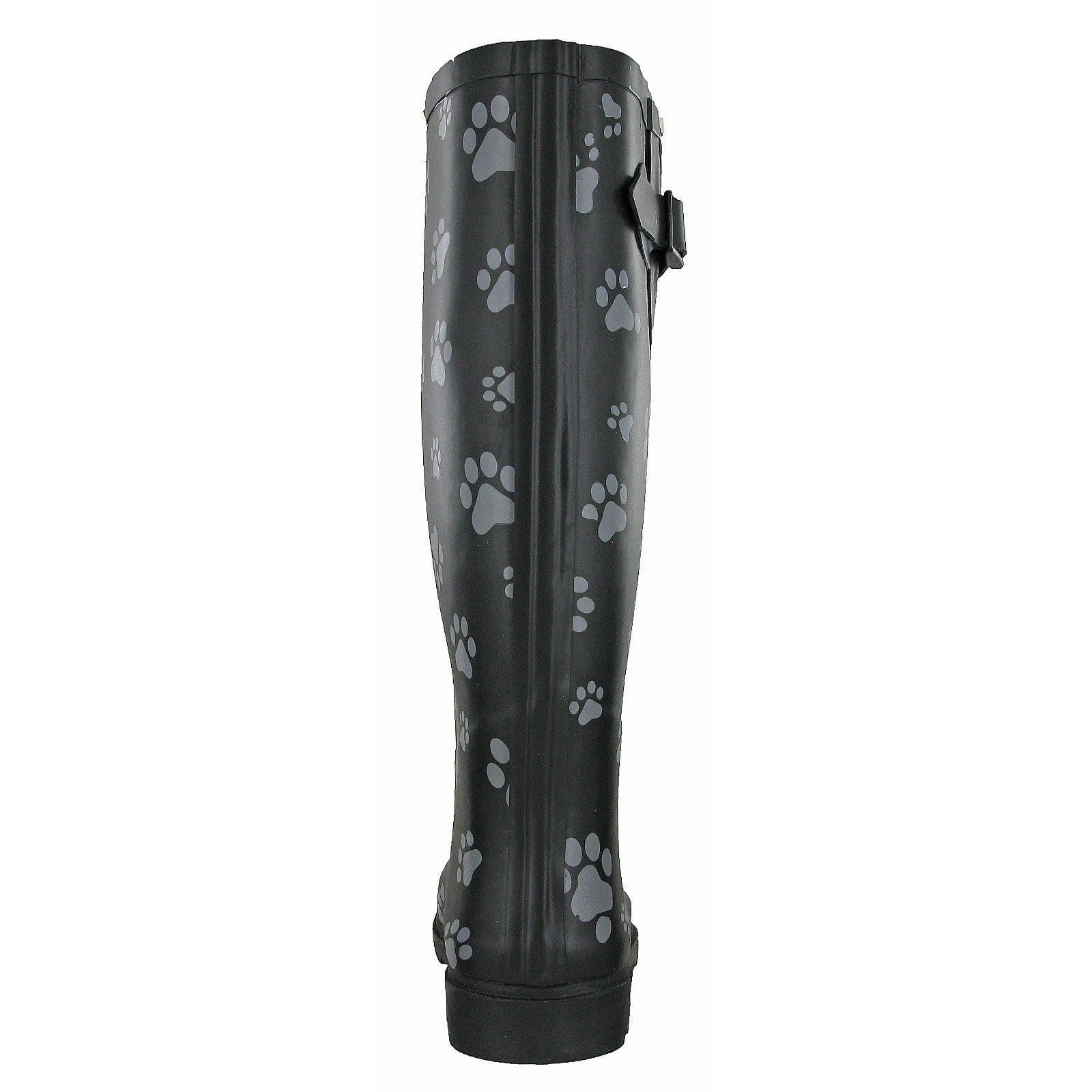 TOSH Dog Paw Tall Wellington Boots-ShoeShoeBeDo